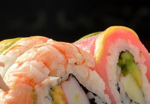 Ikebana creative sushi sake lounge app screenshot features.